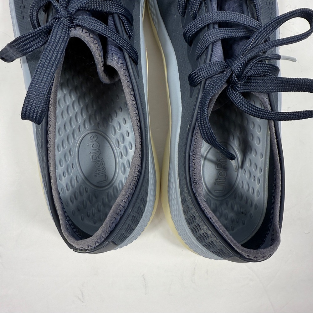 Crocs LiteRide 360 Pacer Navy Blue Gray Men’s 12 Lace Up Low Top Waterproof - Picture 5 of 7